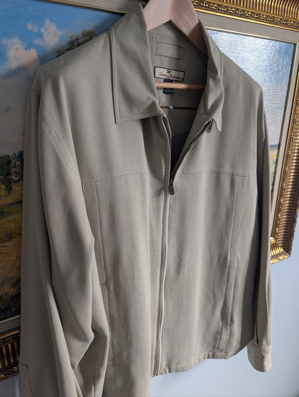 NWOT Tommy Bahama 100% Silk Beige Jacket